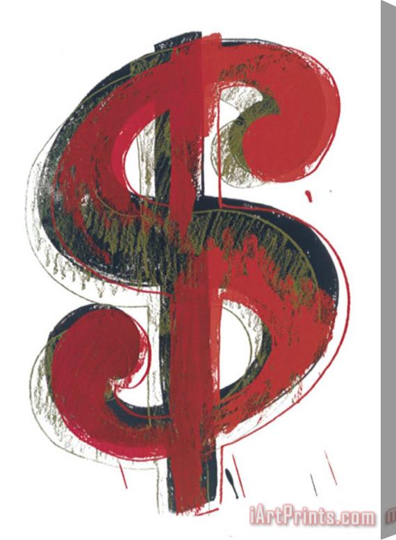 Andy Warhol Dollar Sign 1981 Stretched Canvas Print / Canvas Art