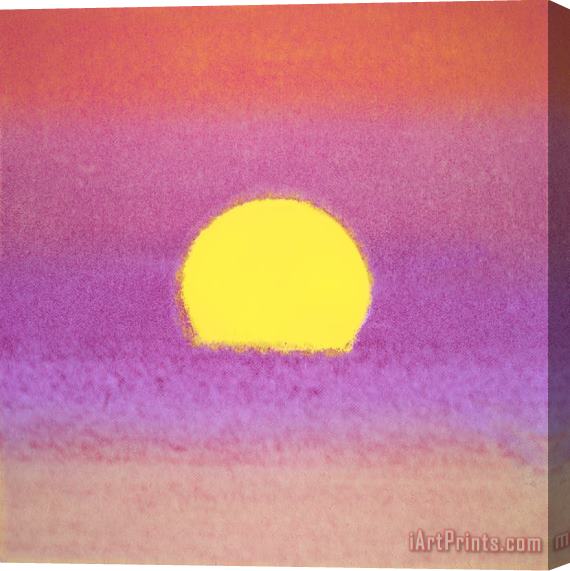 Andy Warhol Sunset C 1972 40 40 Lavender Stretched Canvas Print / Canvas Art