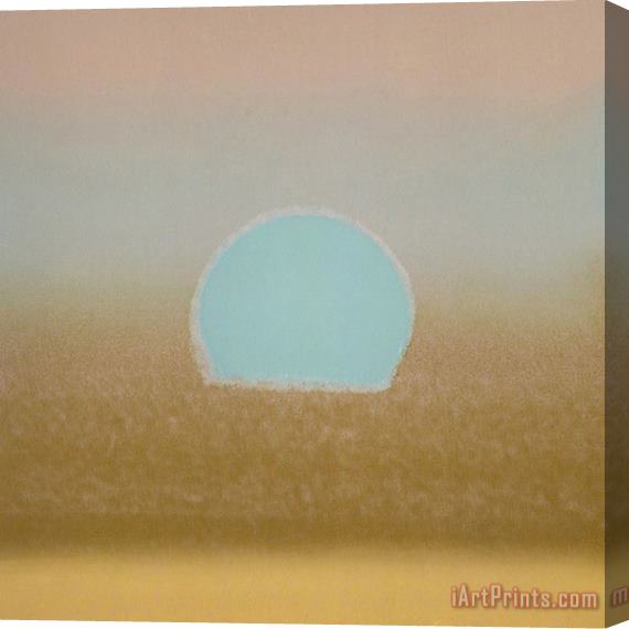 Andy Warhol Sunset C 1972 Gold Blue Stretched Canvas Print / Canvas Art