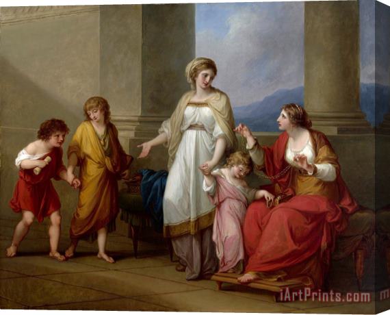 Angelica Kauffmann Cornelia, Mother of The Gracchi, Pointing to Her Children As Her Treasures Stretched Canvas Print / Canvas Art