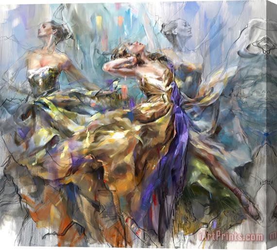 Anna Razumovskaya Loving The Spin Stretched Canvas Painting / Canvas Art