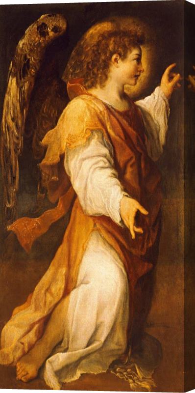 Annibale Carracci Announcing Angel Stretched Canvas Print / Canvas Art
