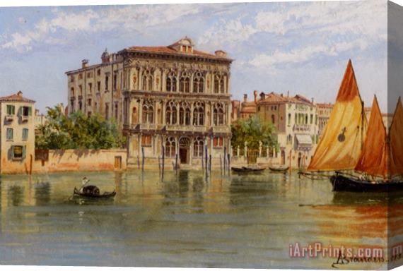 Antonietta Brandeis Palazzo Camerlenghi And The Ca Vendramin Calergi in Venice Stretched Canvas Print / Canvas Art