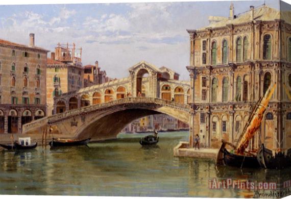 Antonietta Brandeis The Rialto Bridge Stretched Canvas Print / Canvas Art