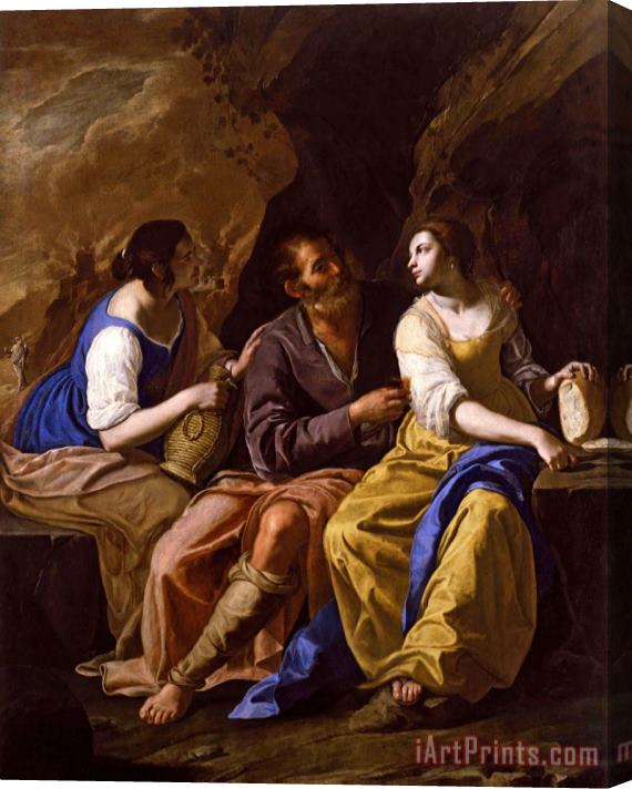 Artemisia Gentileschi Lot And His Daughters Stretched Canvas Print / Canvas Art