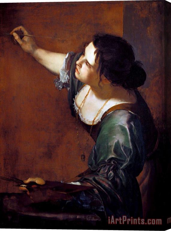 Artemisia Gentileschi Self Portrait As The Allegory of Painting Stretched Canvas Print / Canvas Art