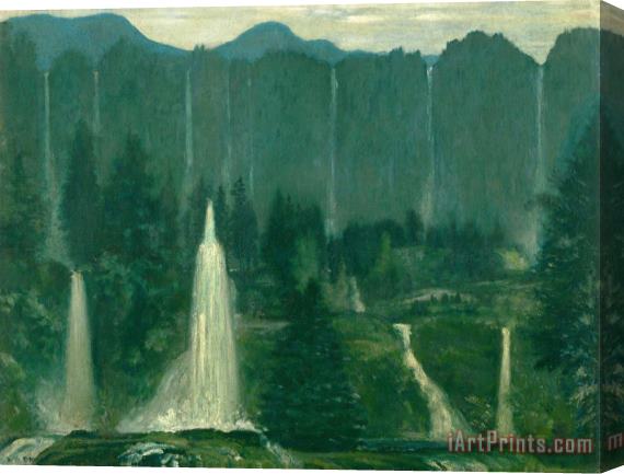 Arthur Bowen Davies Many Waters (waterfalls) Stretched Canvas Print / Canvas Art