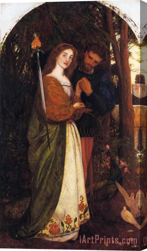 Arthur Hughes The Guarded Bower Stretched Canvas Print / Canvas Art