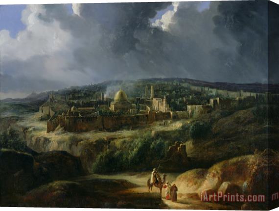 Auguste Forbin View of Jerusalem from the Valley of Jehoshaphat Stretched Canvas Painting / Canvas Art