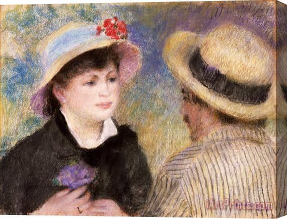 Auguste Renoir Boating Couple Stretched Canvas Painting / Canvas Art