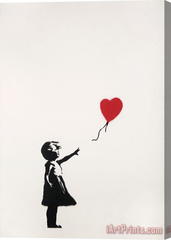 Banksy Girl with Balloon, 2004 Stretched Canvas Painting / Canvas Art