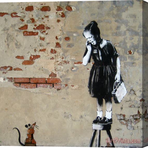 Banksy Ratgirl Stretched Canvas Print / Canvas Art