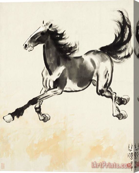 Beihong Xu Galloping Horse Stretched Canvas Print / Canvas Art