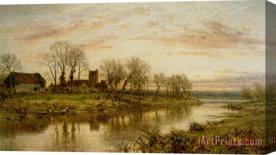 Benjamin Williams Leader Evening on The Thames at Wargrave Stretched Canvas Print / Canvas Art
