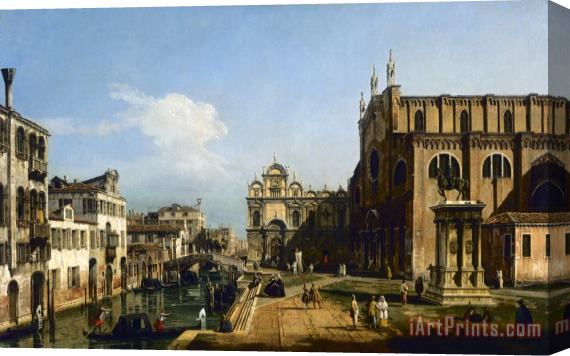 Bernardo Bellotto The Campo Di Ss. Giovanni E Paolo, Venice Stretched Canvas Print / Canvas Art
