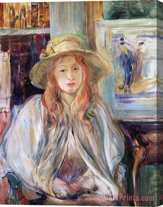 Berthe Morisot Julie Manet With A Straw Hat Stretched Canvas Print / Canvas Art