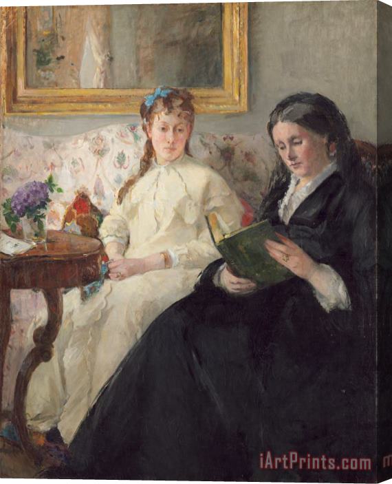 Berthe Morisot Portrait Of The Artist's Mother And Sister Stretched Canvas Painting / Canvas Art