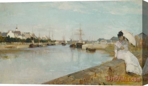 Berthe Morisot The Harbour At Lorient Stretched Canvas Painting / Canvas Art