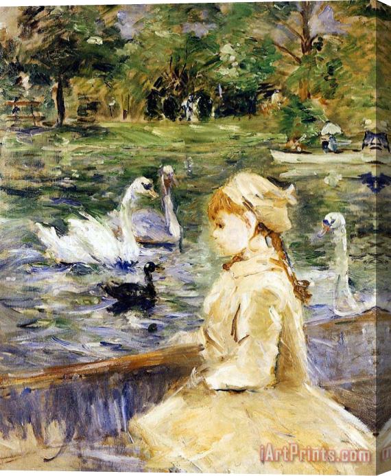Berthe Morisot Young girl boating Stretched Canvas Print / Canvas Art