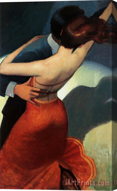 bill brauer Salsa Dancers Stretched Canvas Painting / Canvas Art