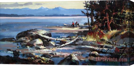 brent heighton Berry Point Stretched Canvas Print / Canvas Art