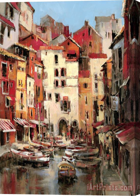 brent heighton Mediterranean Seaside Holiday 1 Stretched Canvas Print / Canvas Art