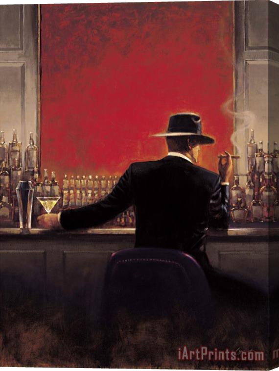 brent lynch Cigar Bar Stretched Canvas Painting / Canvas Art