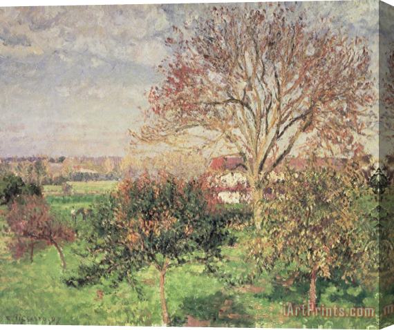 Camille Pissarro Autumn Morning at Eragny Stretched Canvas Print / Canvas Art