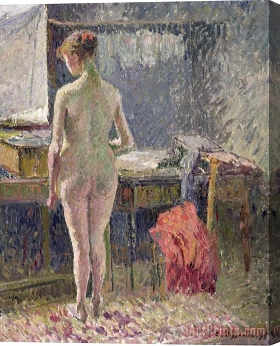 Camille Pissarro Female Nude Seen From The Back Stretched Canvas Print / Canvas Art