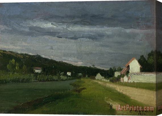 Camille Pissarro Landscape with Stormy Sky Stretched Canvas Print / Canvas Art
