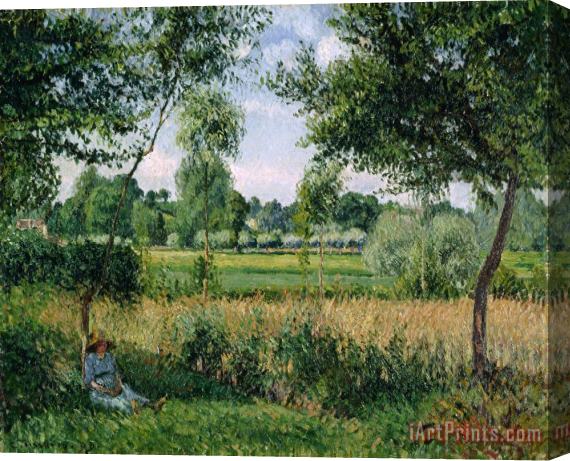 Camille Pissarro Morning Sunlight Effect at Eragny Stretched Canvas Print / Canvas Art