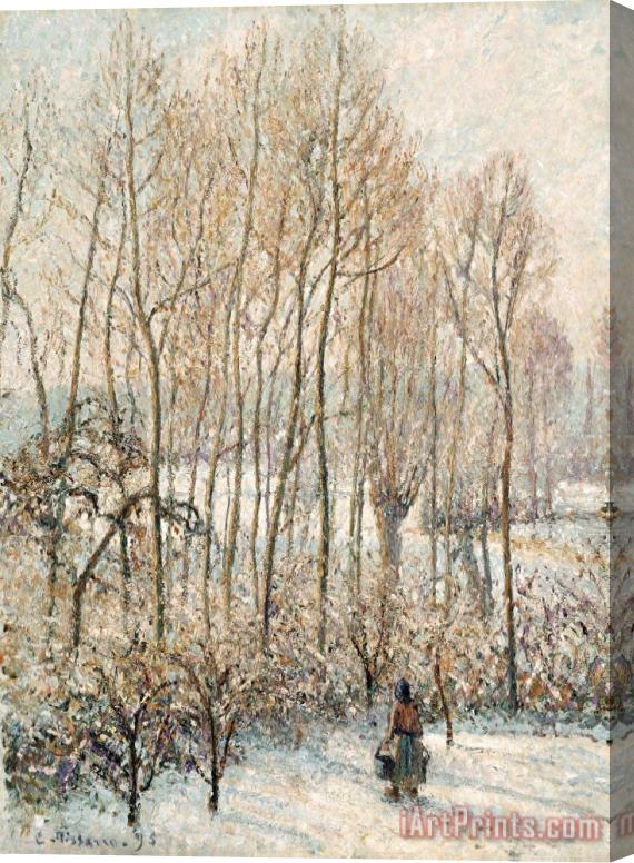 Camille Pissarro Morning Sunlight on The Snow, Eragny Sur Epte Stretched Canvas Print / Canvas Art
