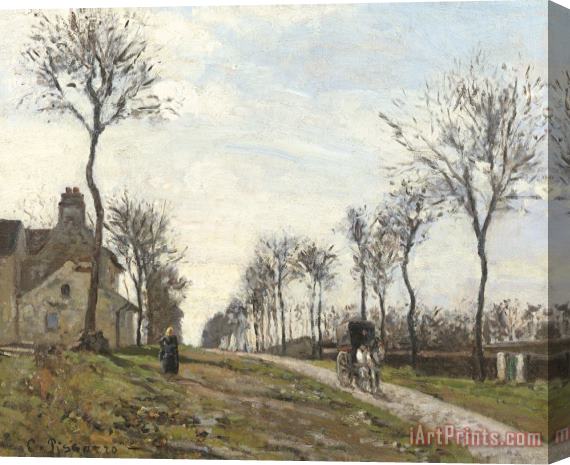 Camille Pissarro Road in Louveciennes Stretched Canvas Print / Canvas Art