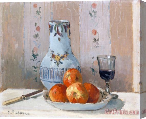 Camille Pissarro Still Life with Apples And Pitcher Stretched Canvas Print / Canvas Art