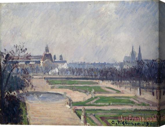 Camille Pissarro The Tuilleries Basin And The Louvre Stretched Canvas Print / Canvas Art