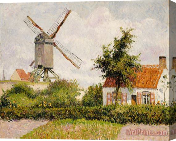 Camille Pissarro Windmill at Knokke Stretched Canvas Print / Canvas Art