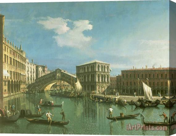 Canaletto The Rialto Bridge Stretched Canvas Painting / Canvas Art