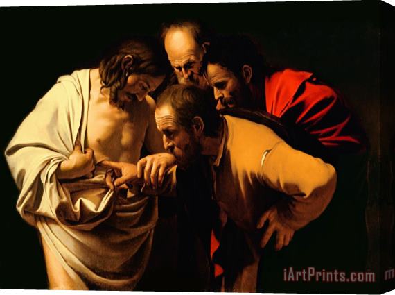 Caravaggio The Incredulity of Saint Thomas Stretched Canvas Print / Canvas Art