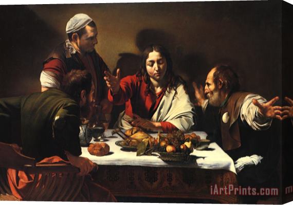 Caravaggio The Supper at Emmaus Stretched Canvas Print / Canvas Art