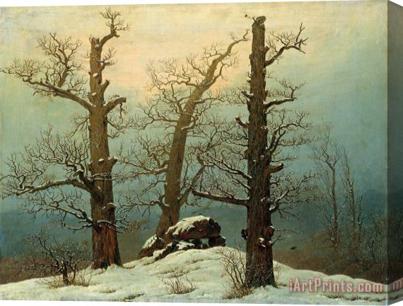 Caspar David Friedrich Cairn in Snow Stretched Canvas Print / Canvas Art
