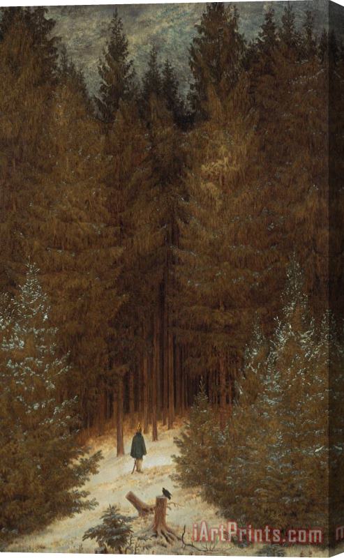 Caspar David Friedrich Hunter in the Forest Stretched Canvas Print / Canvas Art