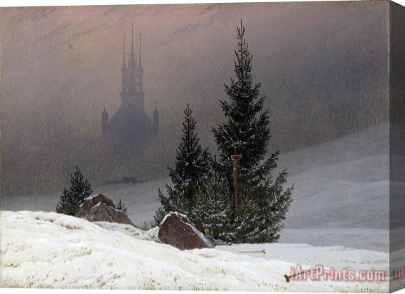 Caspar David Friedrich Winter Landscape Stretched Canvas Print / Canvas Art