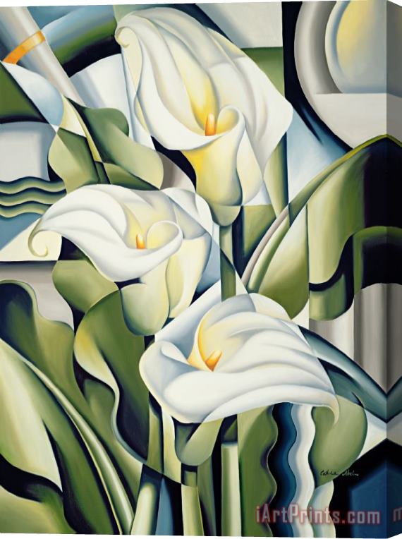 Catherine Abel Cubist lilies Stretched Canvas Painting / Canvas Art