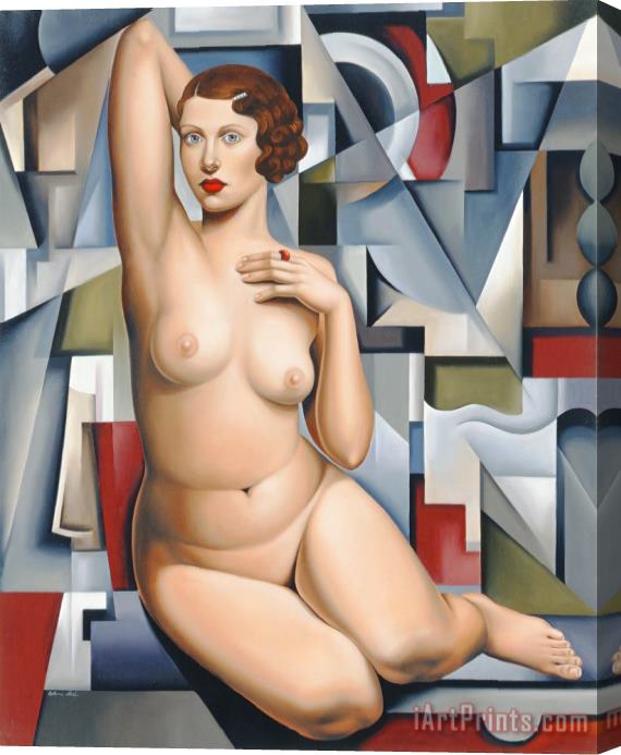 Catherine Abel Seated Cubist Nude Stretched Canvas Print / Canvas Art