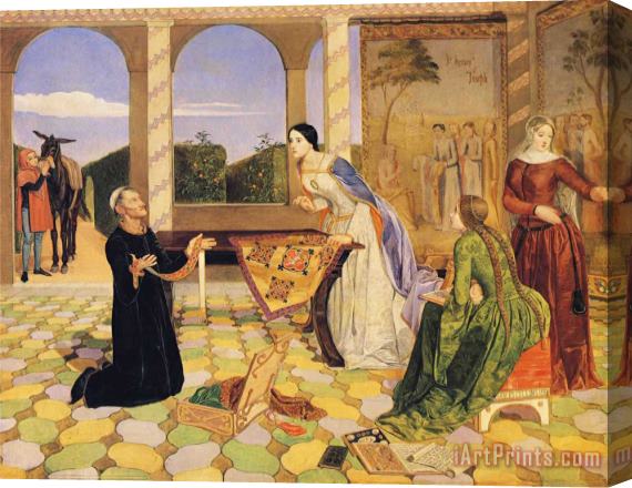 Charles Allston Collins Berengaria's Alarm for The Safety of Her Husband, Richard Coeur De Lion, Awakened by The Sight of His Girdle Offered for Sale at Rome Stretched Canvas Painting / Canvas Art