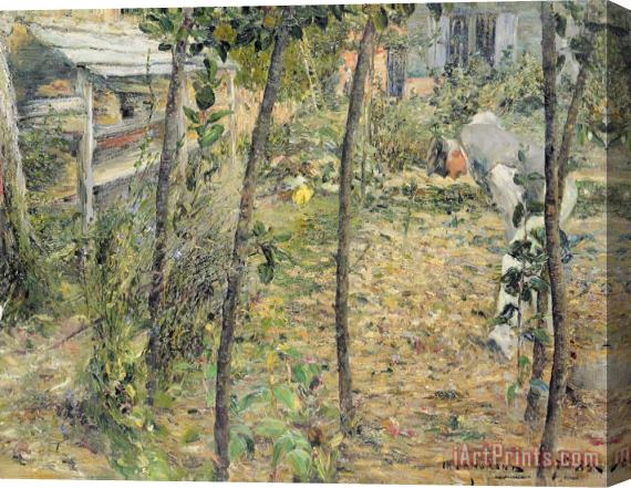 Charles Angrand In the Garden Stretched Canvas Print / Canvas Art