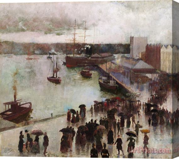 Charles Conder Departure of The Orient, Circular Quay Stretched Canvas Print / Canvas Art