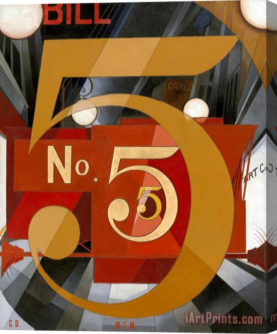 Charles Demuth I Saw The Figure 5 in Gold Stretched Canvas Print / Canvas Art