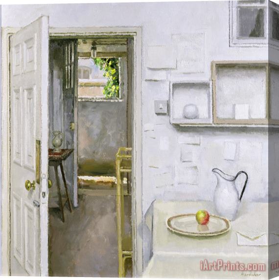 Charles E Hardaker Open Doors With Still Life And Letter Stretched Canvas Painting / Canvas Art