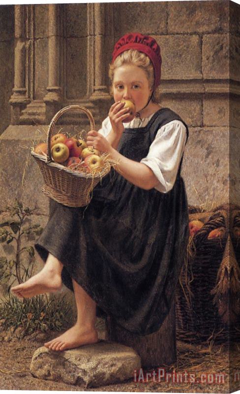Charles Victor Thirion The Apple Girl Stretched Canvas Print / Canvas Art